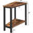 Industrial Wedge End Table With Storage For Small Space
