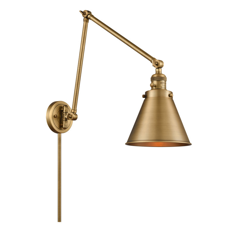 Lampe pivotante à 1 lumière à intensité variable Donovan, Laiton brossé