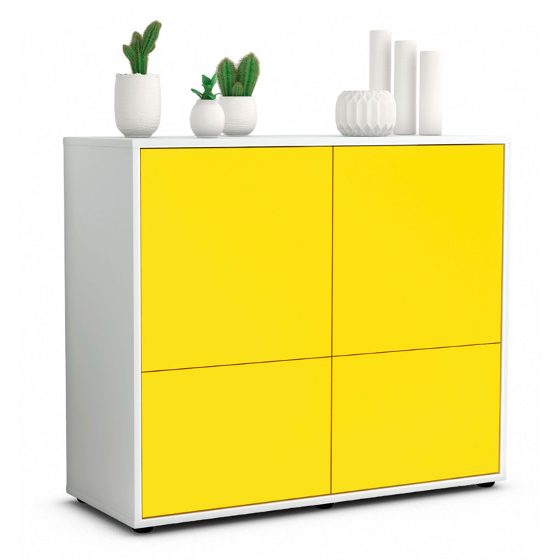 Potrero 92cm Sideboard, White/Yellow