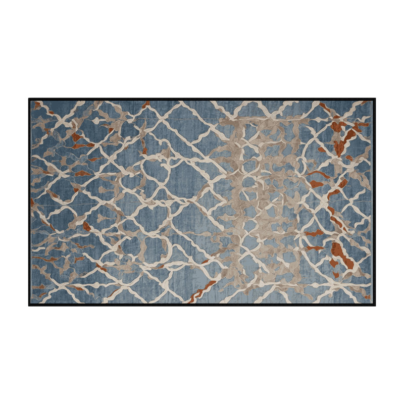 Machine Washable Gray Area Rug, Rectangle 8' x 10'