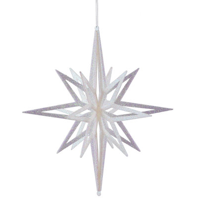Vickerman 3D Glitter Star Ornament