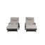 Ensemble de 2 chaises longues d'extérieur inclinables avec coussins et chaises longues inclinables-1116694762
