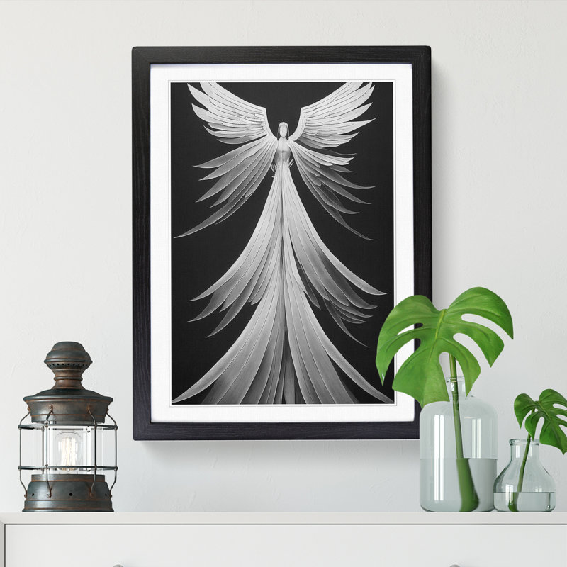 Unique Angel Vol.1 - Wall Art, 46cm H x 34cm W x 2cm D, Oak
