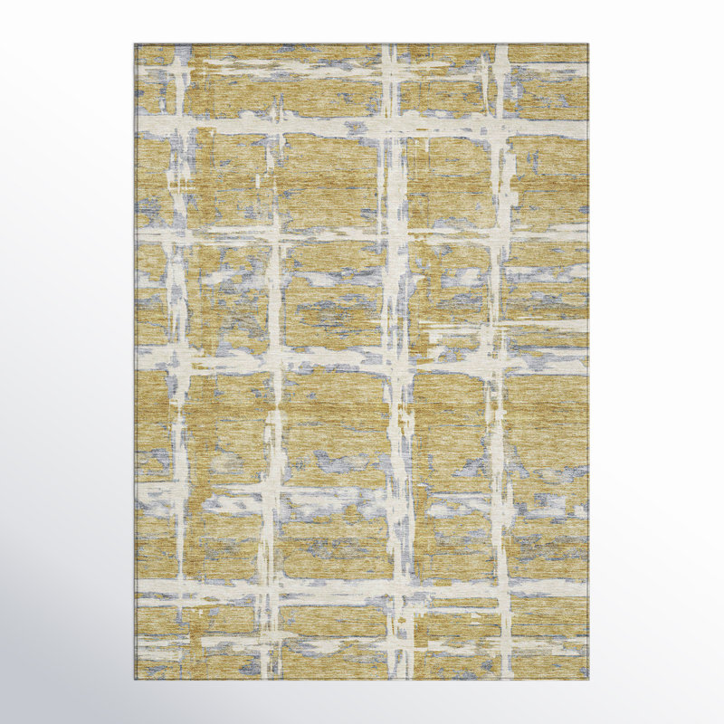 Mahaney Washable Striped Indoor / Outdoor Rug, Rectangle 10' x 14'