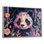 Blanc, mauve, panda, jungle I - art mural animal panda