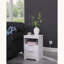 Nightstand with Charging Station, 2 Drawers, and Open Shelf