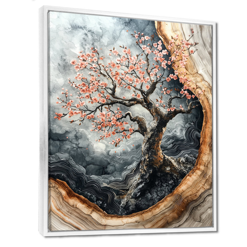Henry II - impressions murales florales, H 20 po x l 12 po, Reproduction encadrée sans passe-partout, Blanc
