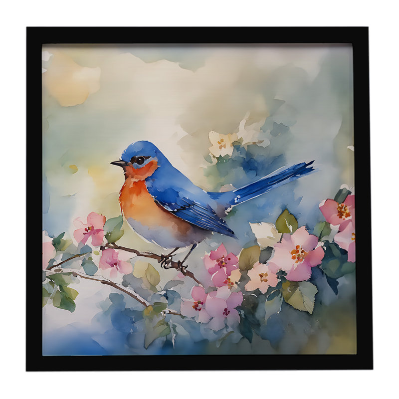 Bluebird Framed Metal Print