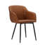 Modern Faux Leather Upholstered Dining Chairs with Metal Legs-126647423-131945752