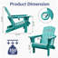 Ensemble de 2 chaises Adirondack pliables en polyéthylène haute densité pour l'extérieur avec porte-gobelets-1803458976