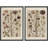 Abstract Botanical "Classic Floral Plant Artwork, Vintage Neutral Kitchen Wall Pictures, Framed Canvas Giclée Print 2 Pieces Wall Art"-91068932-91068937