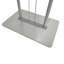 Podium assemblé Fixturedisplays® pour plancher, croix, acier et panneau de fibres à densité moyenne - Argent 119759 - Podium assemblé