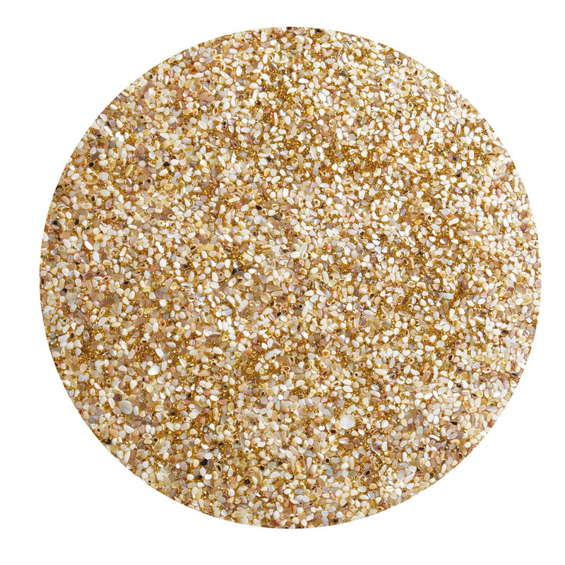 Sparkles Home Reef Placemat | Coastal Shell & Rhinestone Decorative Table Mat 15 Inch Dining Accent | Elegant Coastal Table Décor