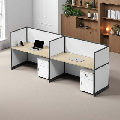 Rectangle Benching Workstation With Cable, 2-6 Person Cubicle 