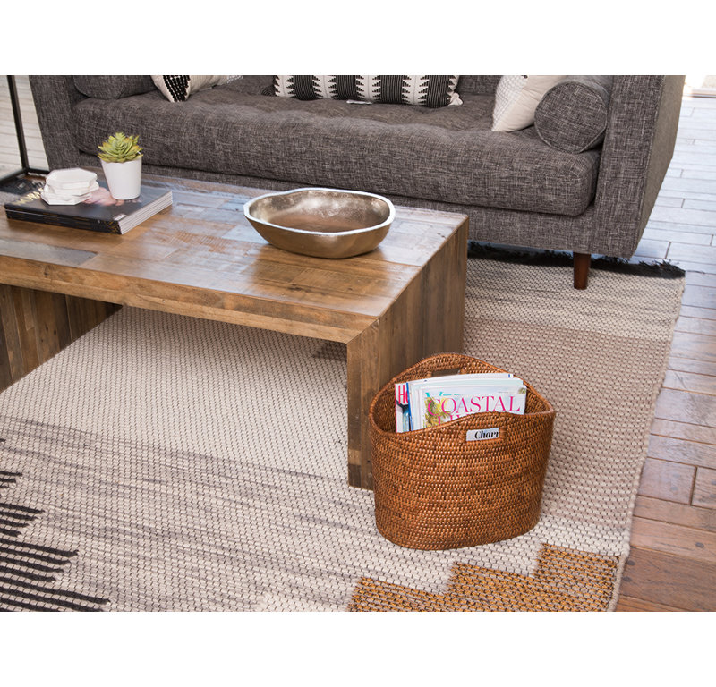 Everard Rattan Free Standing Magazine Rack