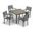 Travira Square Metal Outdoor Dining Table With Umbrella Hole , 40'' in. W 40'' in. D-1898098857-1940053154