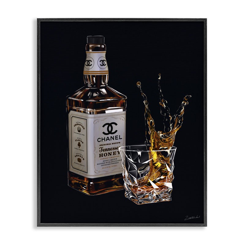 «Splashing Liqueur Glam Whisky», art mural texturé giclée par Ziwei Li_aq-531, H 14 po x l 11 po x P 1,5 po