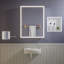 Lavabo de salle de bain mural rectangulaire en porcelaine blanche