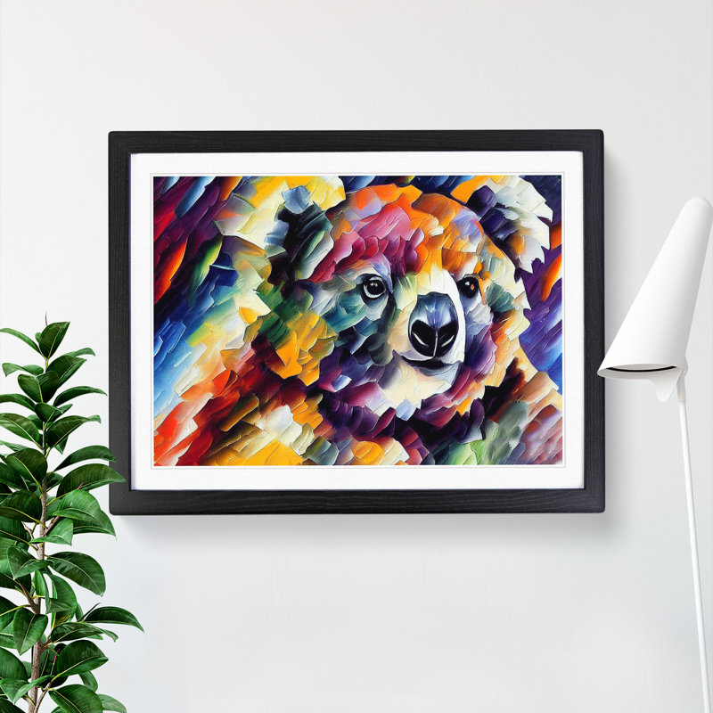 Koala Bear - Single Picture Frame Print, Black, 25cm H x 34cm W x 2cm D