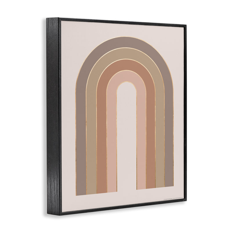 Art giclée arc-en-ciel Peachy Boho par Reinders, Giclée encadrée noir minuit, H 14 po x l 11 po