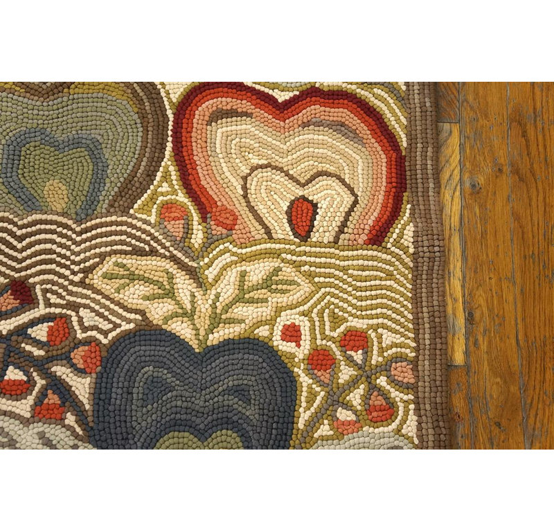 Tapis ludique à reproduction multicolore à motif de cœur ludique 10 pi x 14 pi Playful, Rectangle 10' x 14'