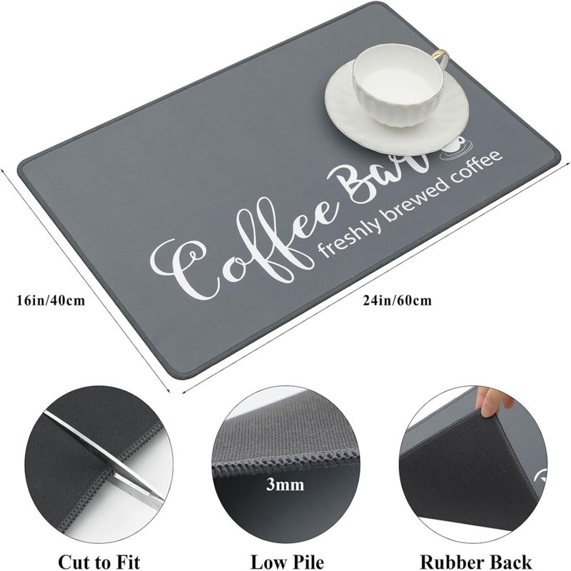 Large Coffee Mats 2-Pack 16X24 Inch