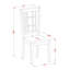 L'ensemble de table de salle à manger 3 pièces comprend une table ronde avec piédestal et 2 chaises rembourrées en tissu de lin, 30 po x 30 po, noir et cerise-1121552853