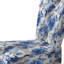 Motif victorien majestueux à volutes de cobalt - Chaise d'appoint rembourrée de style campagnard, chaise d'appoint rustique à motif floral-1355851462