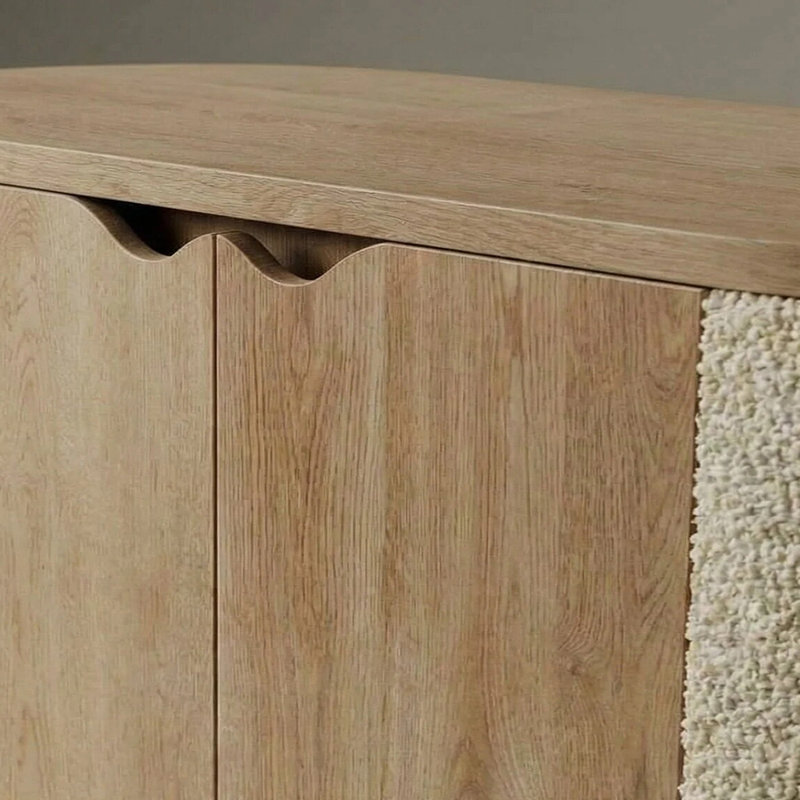 Armoire de rangement de salon de style médiéval, H 29,92 po x l 62,99 po x P 17,72 po
