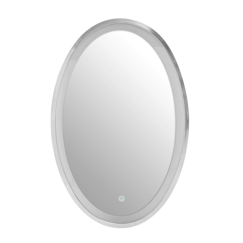 Aydann Metal Flat Wall Mirror, Silver