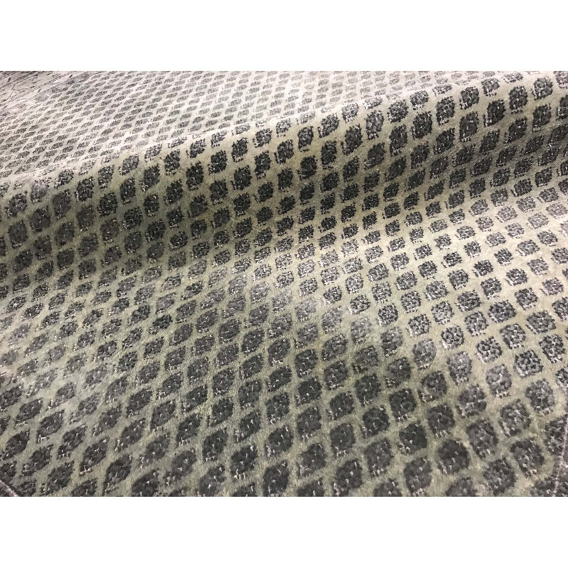 Tapis oriental en laine noué à la main gris foncé / beige Lori, Rectangle 5 pi 8 po x 7 pi 7 po