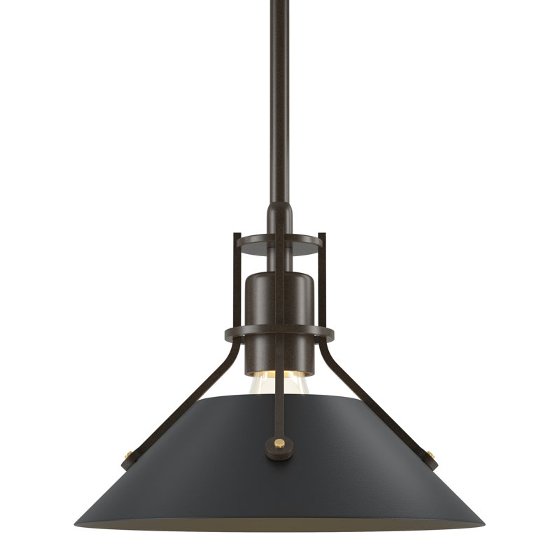 Henry 1 - Light Single Cone Pendant, Bronze, Black