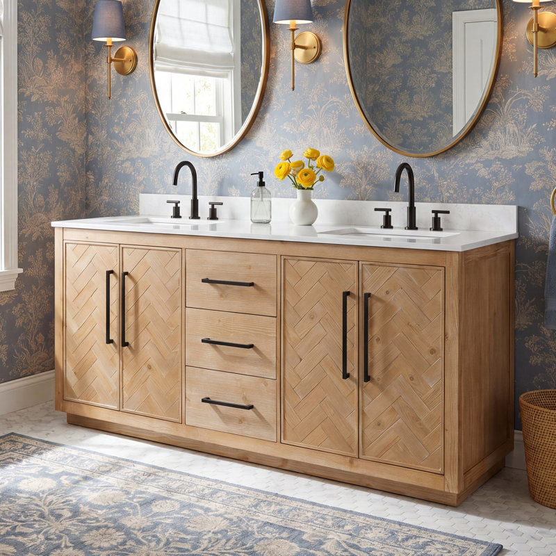 Vinisha Eris 72 Double Bathroom Vanity with Top