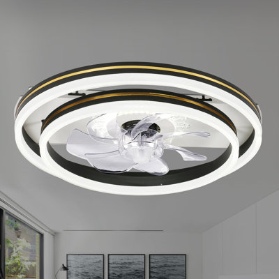 Daeron 20'' Flush Mount Ceiling Fan with LED Lights and Remote & APP Control