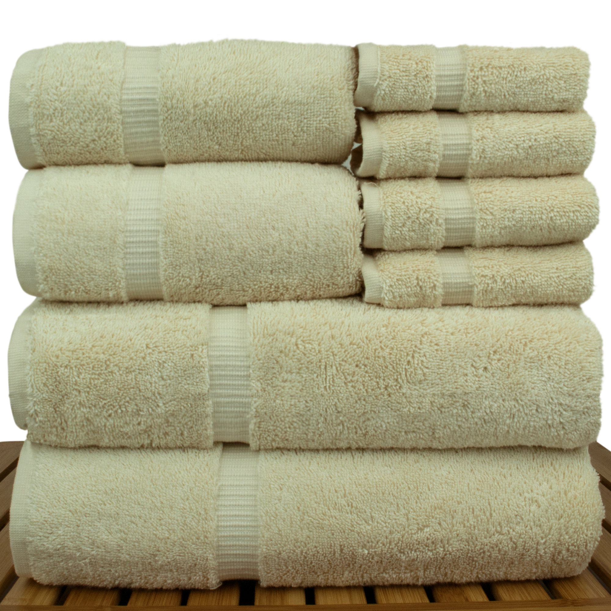 Eider & Ivory™ Thuringowa 8 Piece Turkish Cotton Towel Set & Reviews | Wayfair