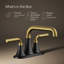 Robinet de lavabo de salle de bain central à deux poignées Tone avec drain de clic, 1,2 gal / min-78553426