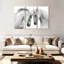Couple de chevaux blancs sur toile, ensemble de 3 pièces-1387462412