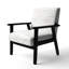 Chaise d'appoint abstraite - fauteuil minimaliste beige Coastal Line-730646029
