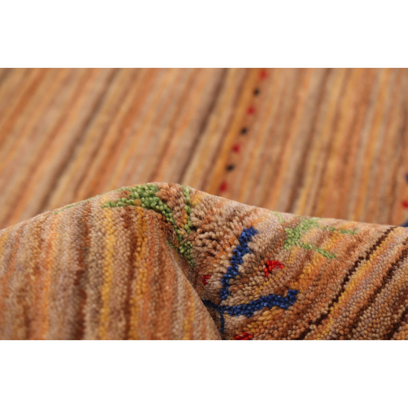 Tapis brun clair Kashkuli 3 pi 11 po x 5 pi 8 po Gabbeh