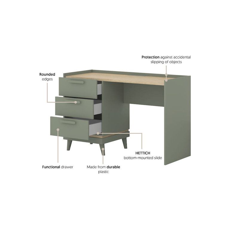 Computer Desk, Green