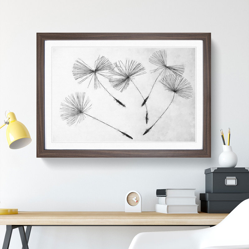 Dandelion Seeds Vol.2 - Framed Print, 36cm H x 48cm W x 2cm D, Walnut Framed