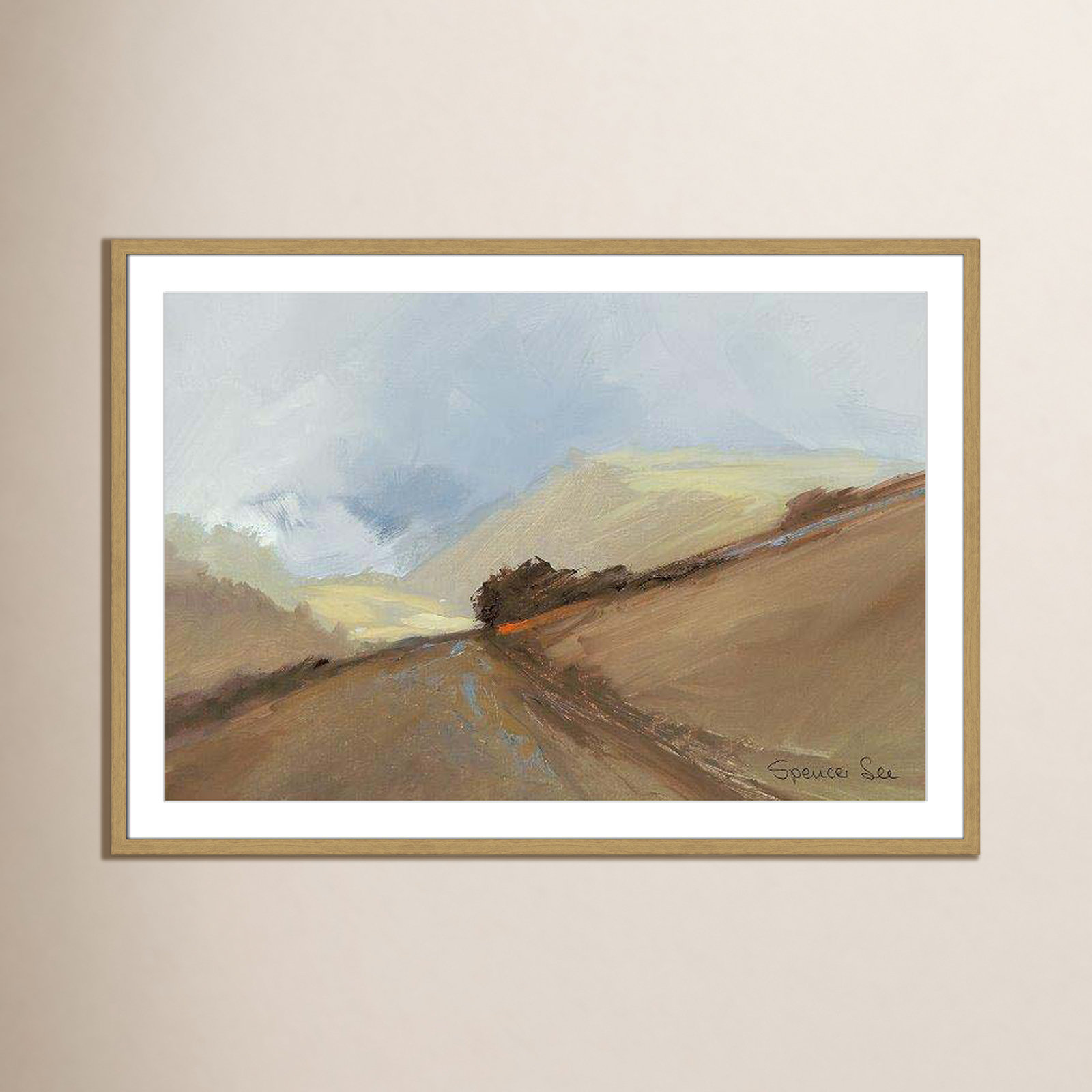 Heaven And Earth II by Spencer Lee, 29.5" H x 41.5" W x 0.75" D, Natural Framed
