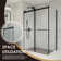 Belizzi 52" W x 76" H By Pass Frameless Exposed RollerShower Enclosure with Clear Glass