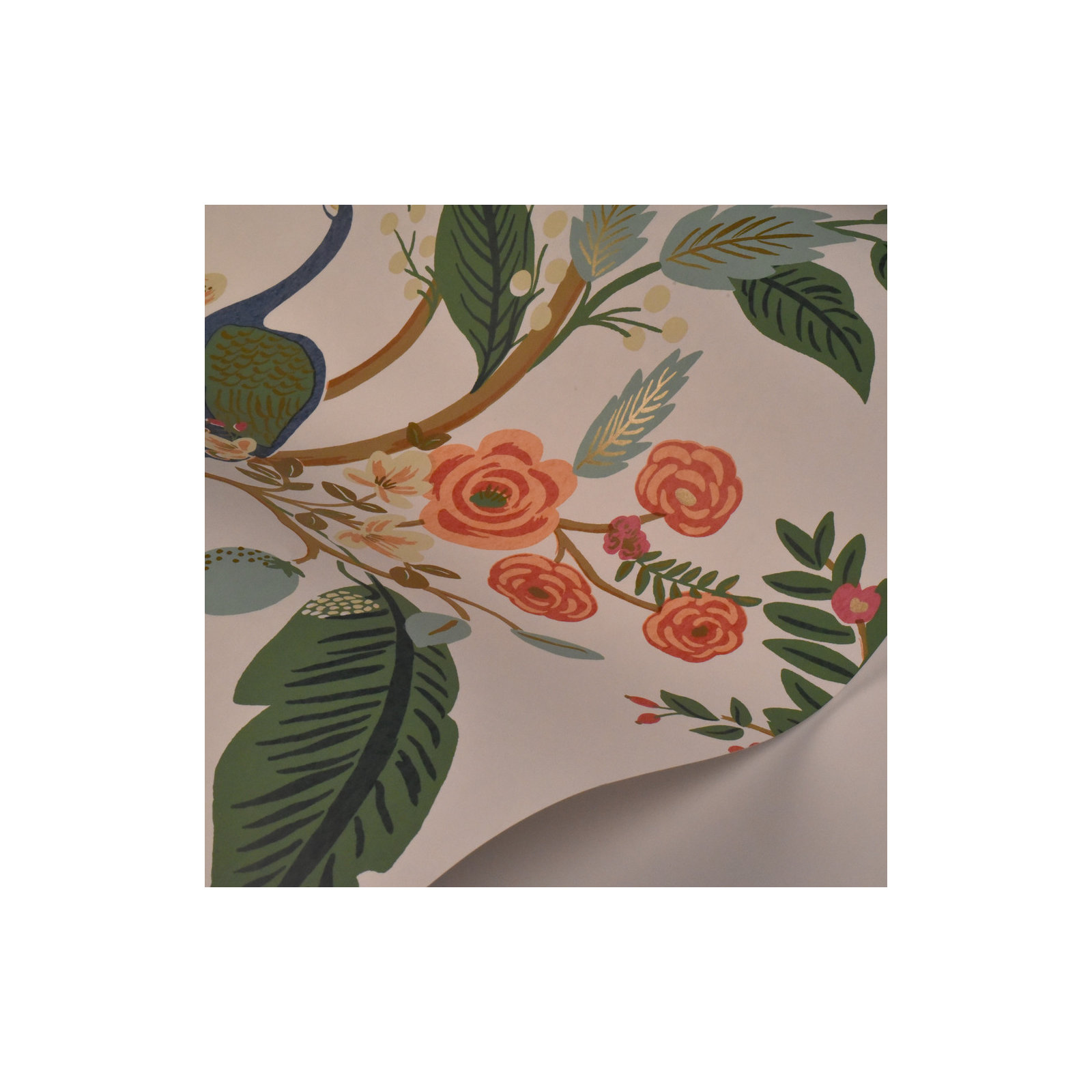 Rifle Paper Co. Garden Party 27' x 27" Wallpaper Roll, Coral/Orange
