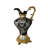 Fermen Black and Silver Rounded Hydria Resin Vase Size: 11" x 8" x 18"H