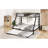 Twin XL Over Queen Metal Bunk Bed With Twin Size Trundle, Black-890424703