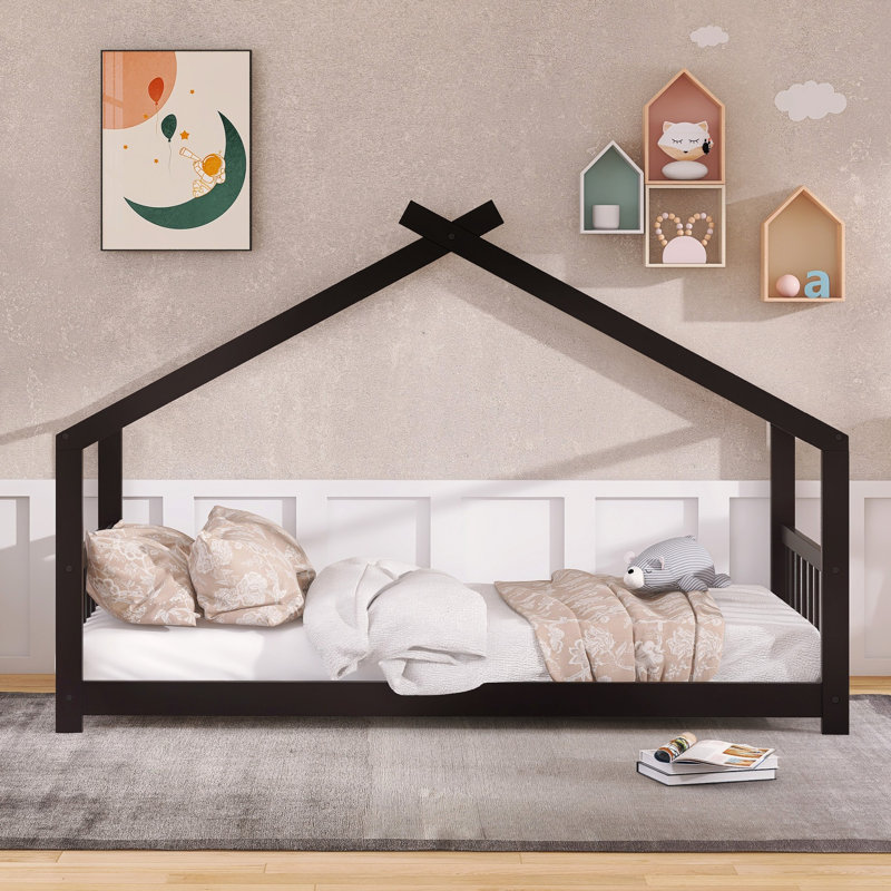 House Bed, Espresso, Twin