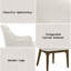 Ensemble de 2 chaises d'appoint en chenille et chêne rétro