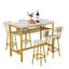 Ensemble de table de bar et chaises pour 4, ensemble de 4 chaises de table de petit déjeuner à hauteur de comptoir de 4 pour salle à manger, cuisine, bar et appartement