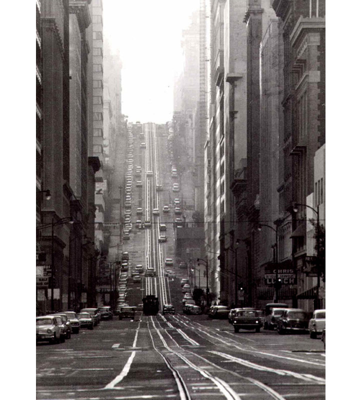 California Street - San Francisco, 1960, H 48 po x l 35 po